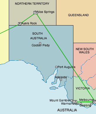 South Central Australia map